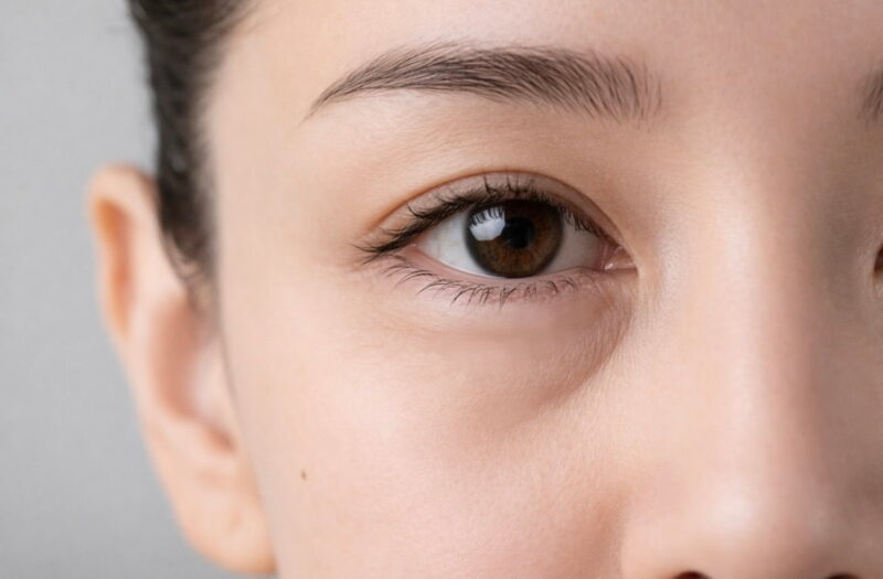 ภาพแสดงร่องลึกใต้ตา (tear trough) ที่สัมพันธ์กับโครงสร้างใต้ตาและ midcheek